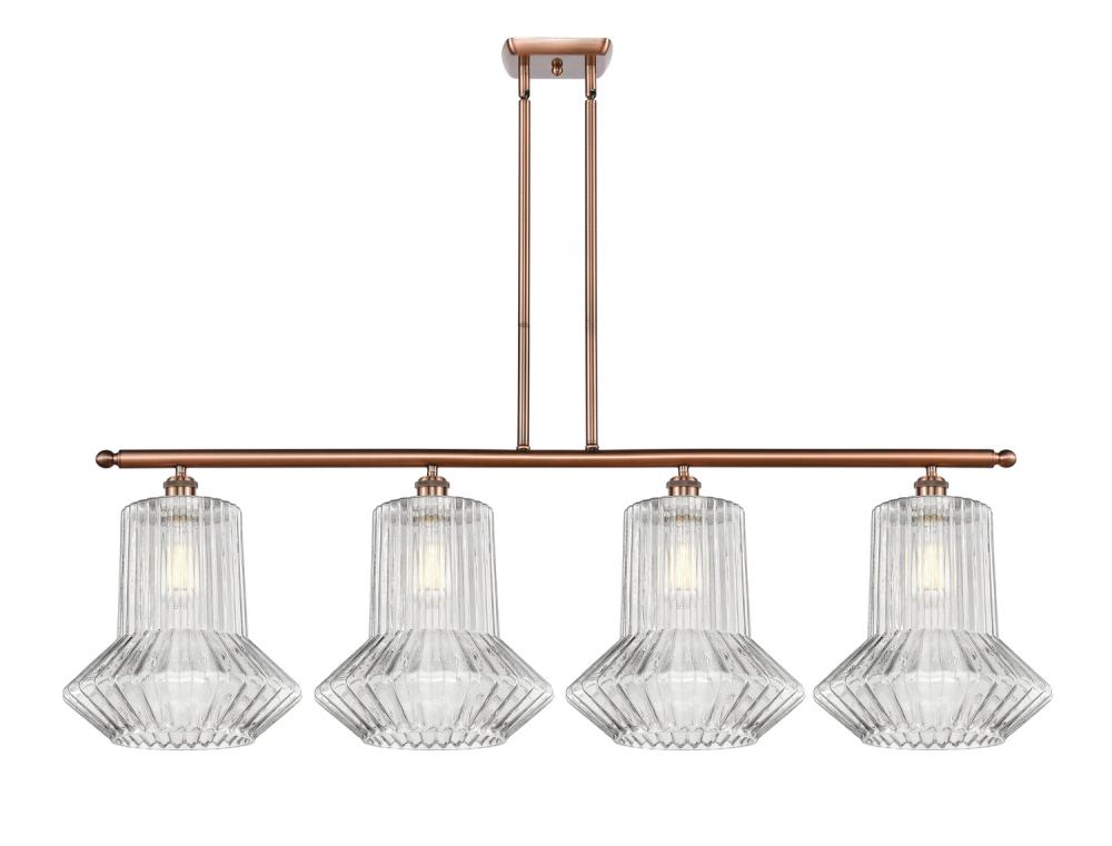 Springwater - 4 Light - 50 inch - Antique Copper - Cord hung - Island Light