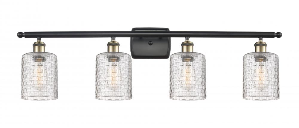 Cobbleskill - 4 Light - 35 inch - Black Antique Brass - Bath Vanity Light