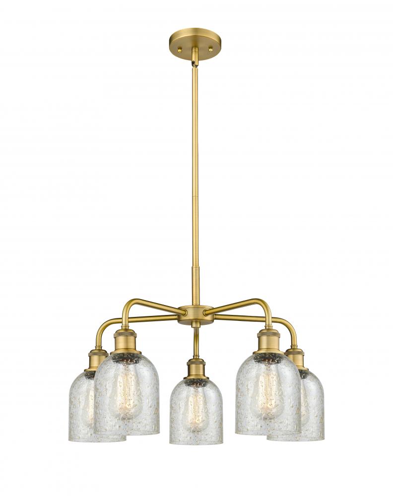 Caledonia - 5 Light - 23 inch - Brushed Brass - Chandelier