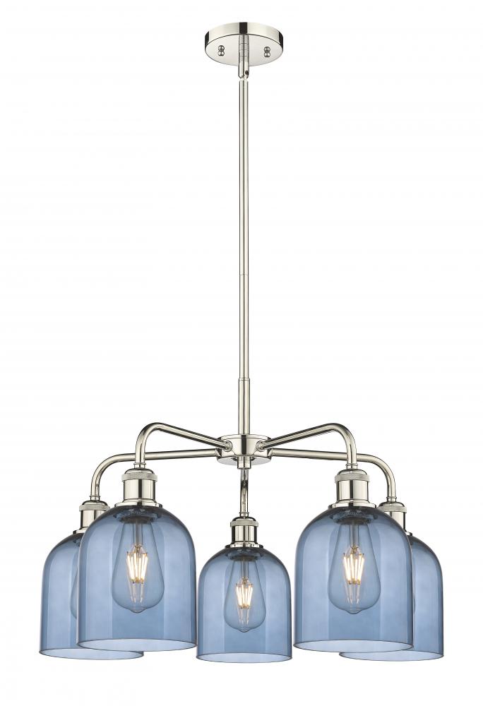 Bella - 5 Light - 24 inch - Polished Nickel - Chandelier