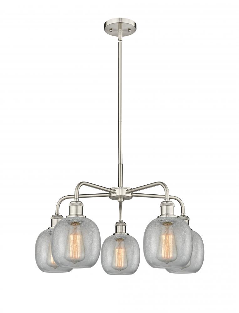 Belfast - 5 Light - 24 inch - Satin Nickel - Chandelier