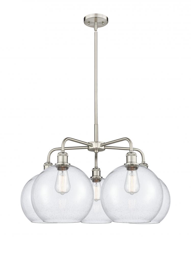 Athens - 5 Light - 28 inch - Satin Nickel - Chandelier