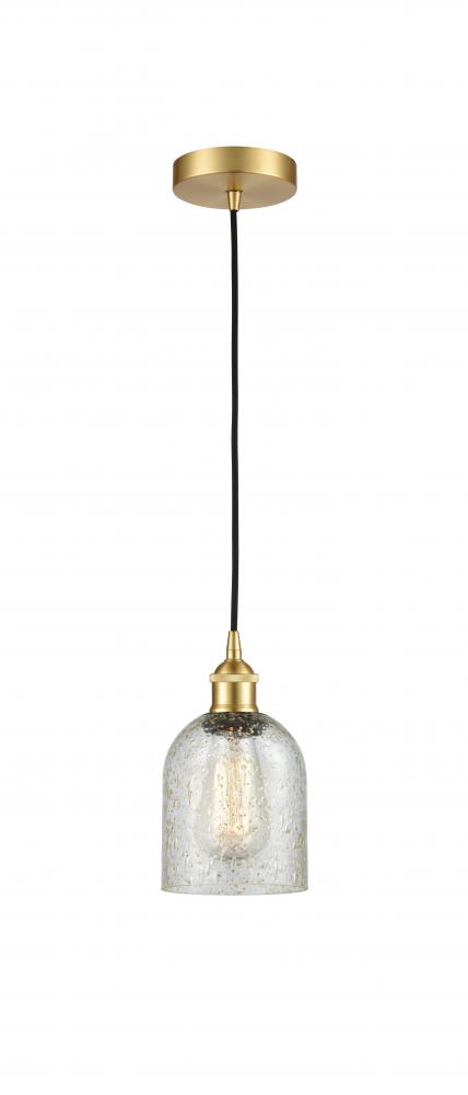 Caledonia - 1 Light - 5 inch - Satin Gold - Cord hung - Mini Pendant