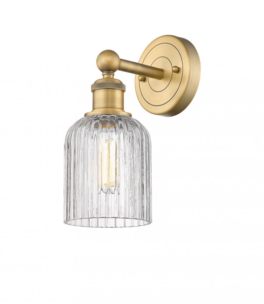 Bridal Veil - 1 Light - 5 inch - Brushed Brass - Sconce