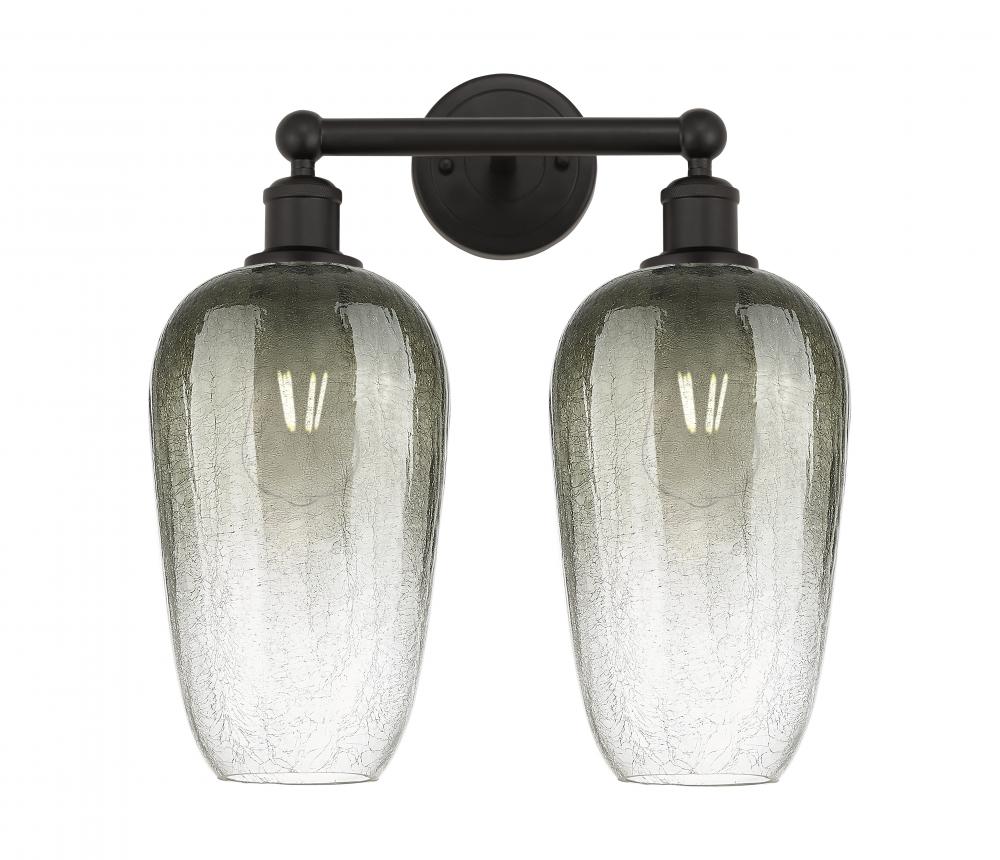 Brookhaven Flute - 2 Light - 16 inch - Oil Rubbed Bronze - Bath Vanity Light