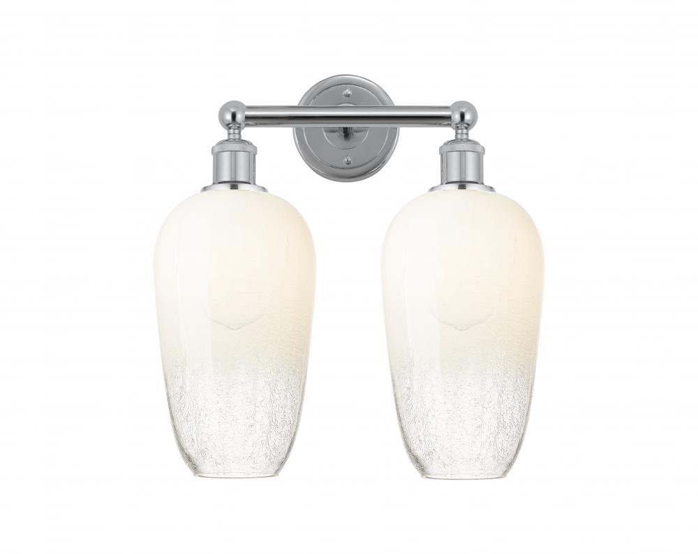 Brookhaven Flute - 2 Light - 16 inch - Polished Chrome - Bath Vanity Light