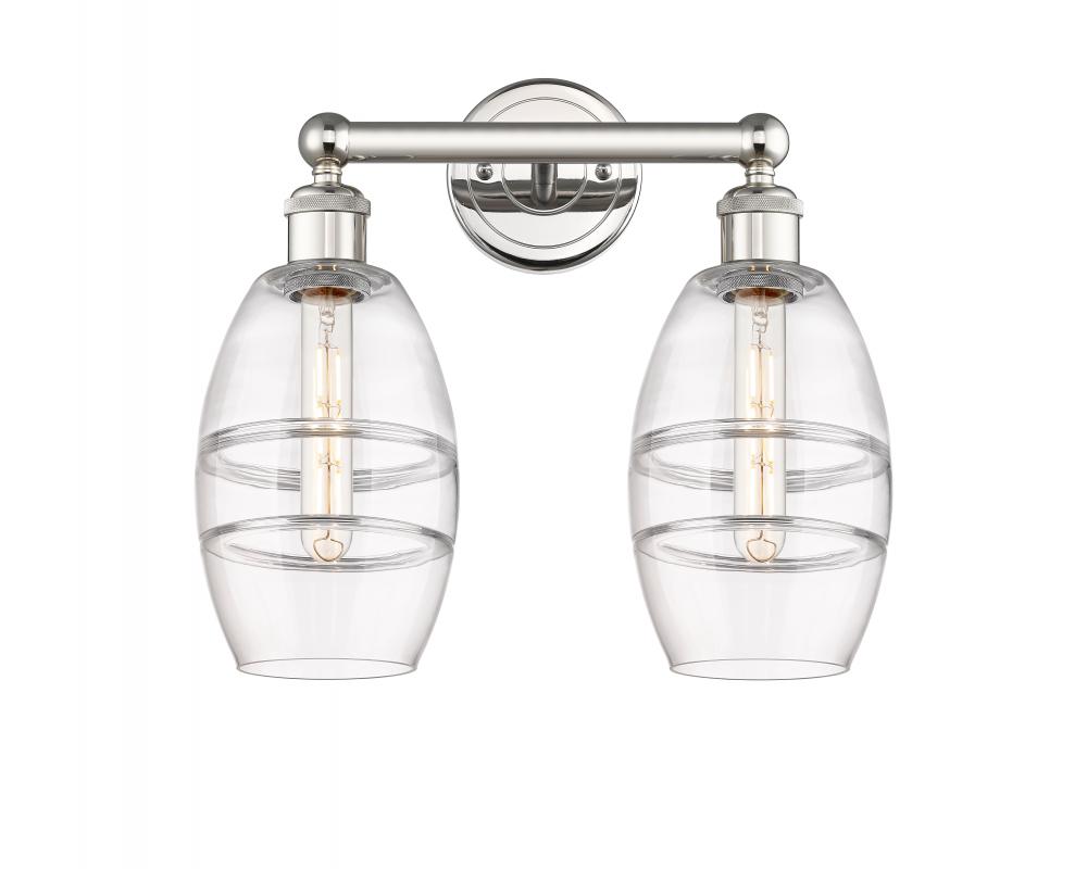 Vaz - 2 Light - 15 inch - Polished Nickel - Bath Vanity Light