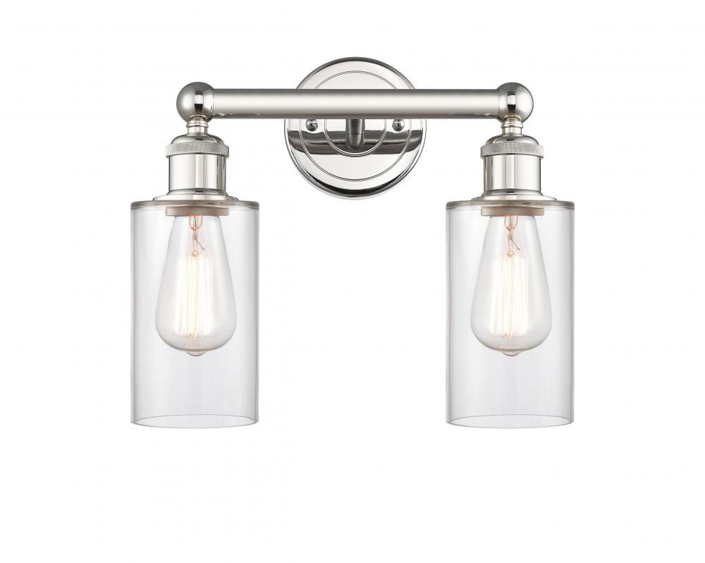 Clymer - 2 Light - 13 inch - Polished Nickel - Bath Vanity Light