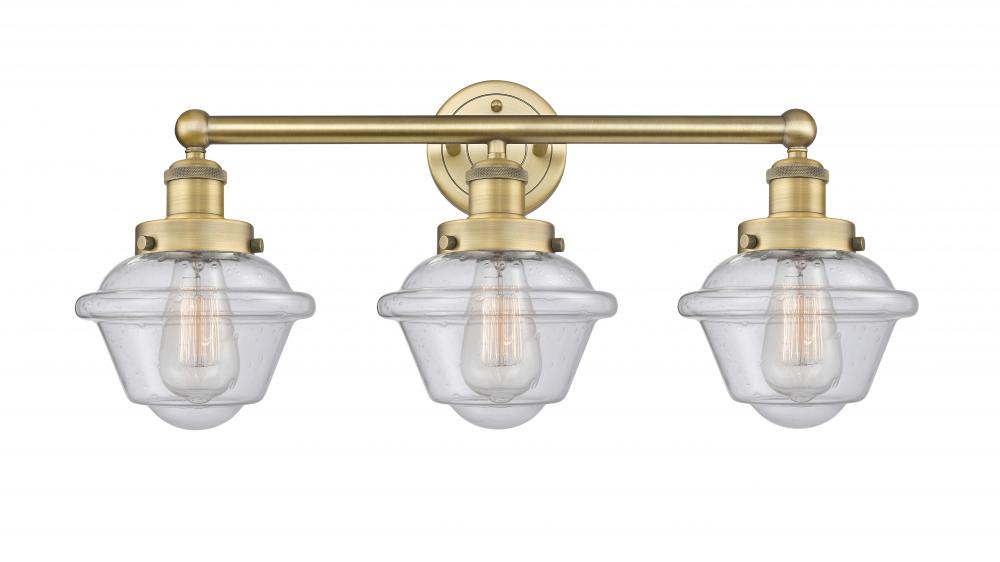 Oxford - 3 Light - 25 inch - Brushed Brass - Bath Vanity Light