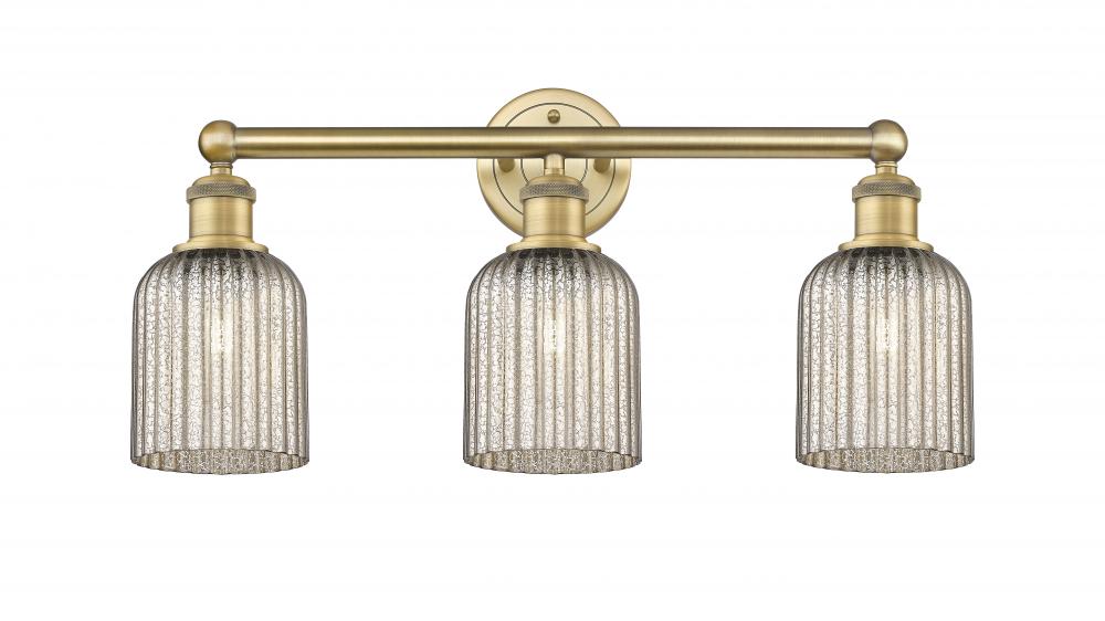 Bridal Veil - 3 Light - 23 inch - Brushed Brass - Bath Vanity Light