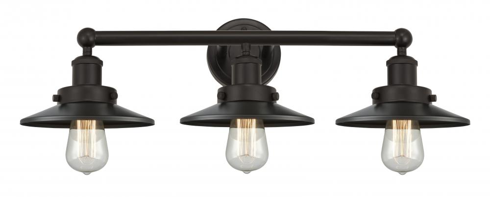 Railroad - 3 Light - 26 inch - Oil Rubbed Bronze - Bath Vanity Light