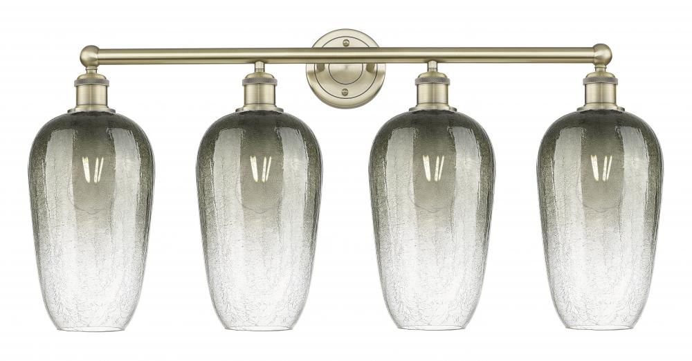Brookhaven Flute - 4 Light - 34 inch - Antique Brass - Bath Vanity Light
