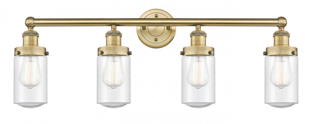 Dover - 4 Light - 32 inch - Brushed Brass - Bath Vanity Light