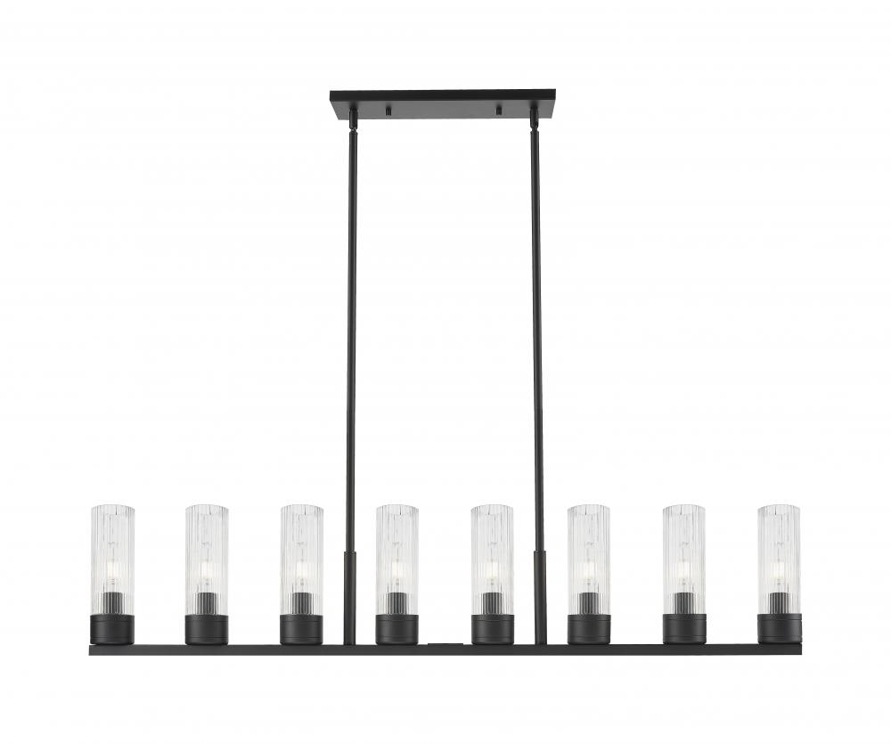 Boreas - 6 Light - 48 inch - Matte Black - Linear Pendant