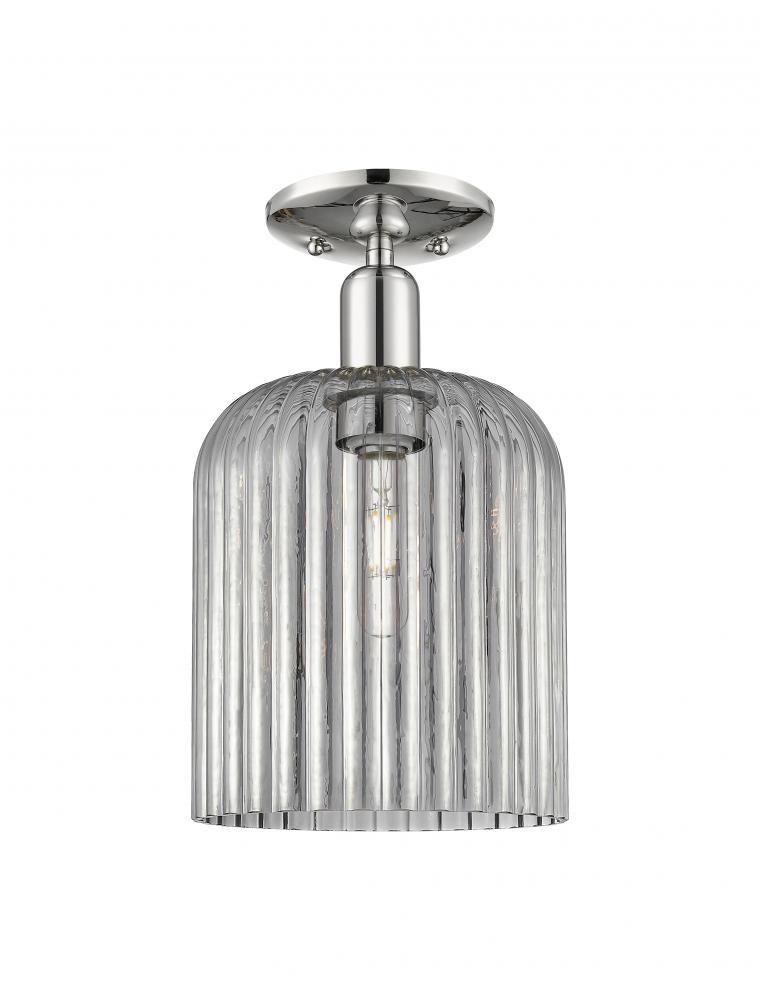 Bridal Veil - 1 Light - 8 inch - Polished Nickel - Semi-Flush Mount