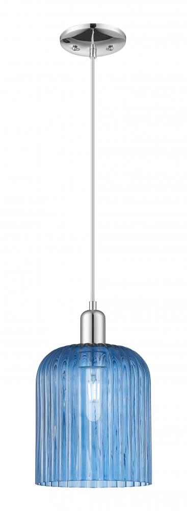 Bridal Veil - 1 Light - 8 inch - Polished Chrome - Cord hung - Mini Pendant