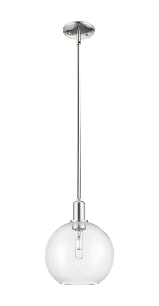 Athens - 1 Light - 10 inch - Polished Nickel - Stem hung - Mini Pendant
