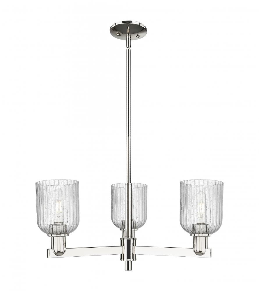 Bridal Veil - 3 Light - 18 inch - Polished Nickel - Flush Mount