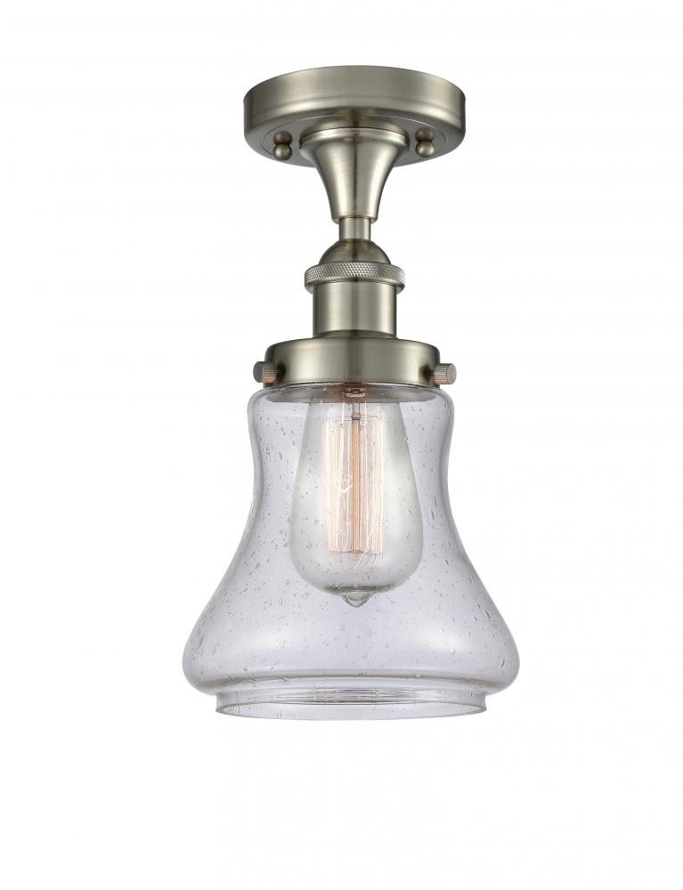 Bellmont - 1 Light - 6 inch - Brushed Satin Nickel - Flush Mount