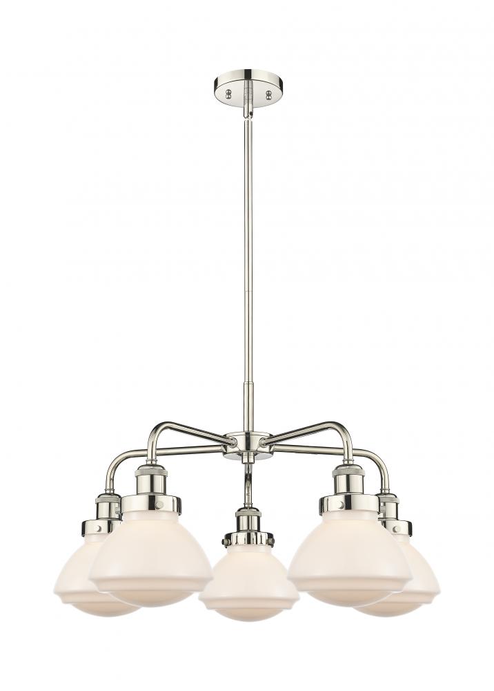 Olean - 5 Light - 25 inch - Polished Nickel - Chandelier