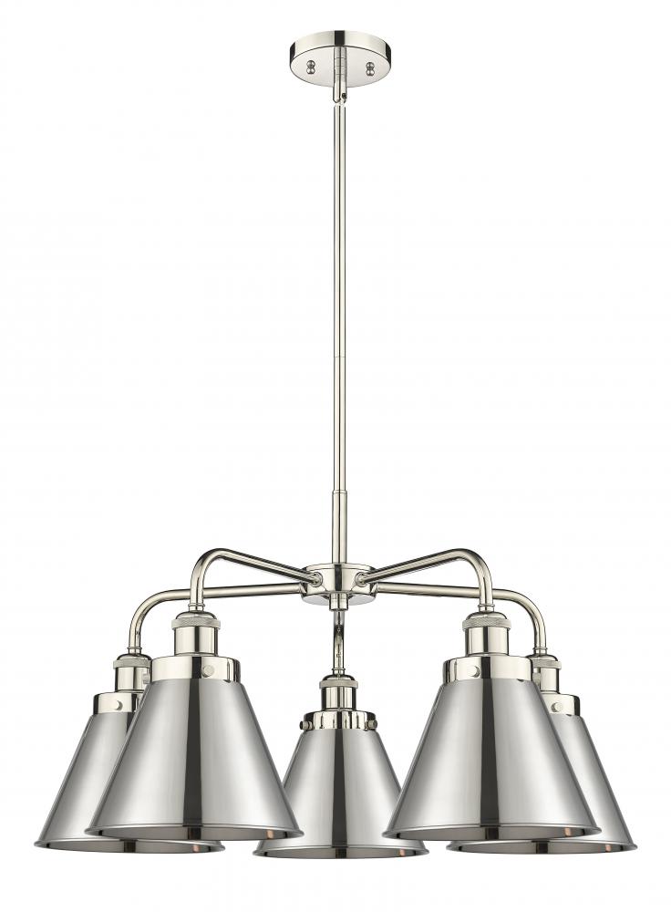 Appalachian - 5 Light - 27 inch - Polished Nickel - Chandelier