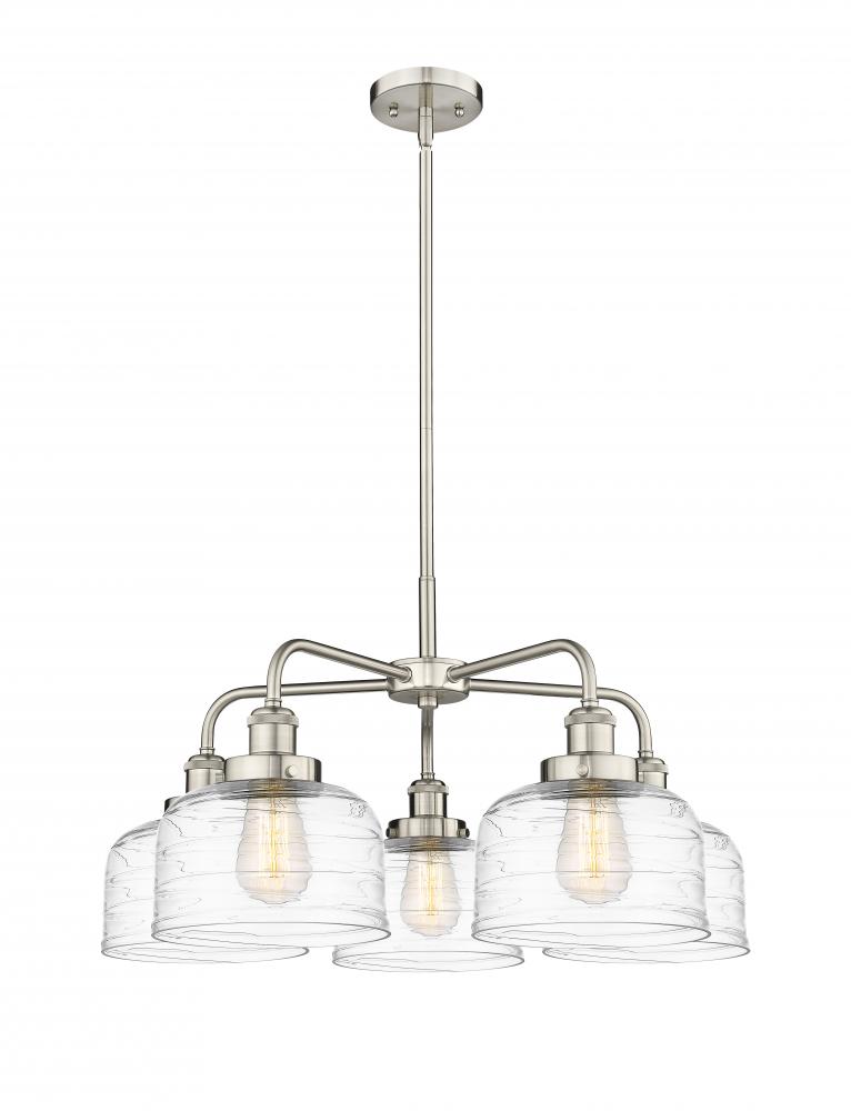 Bell - 5 Light - 26 inch - Satin Nickel - Chandelier