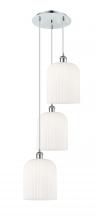 Innovations Lighting 113B-3P-PC-G559-8GWH - Bridal Veil - 3 Light - 12 inch - Polished Chrome - Cord Hung - Multi Pendant