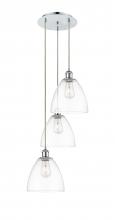 Innovations Lighting 113B-3P-PC-GBD-92 - Bristol - 3 Light - 16 inch - Polished Chrome - Cord Hung - Multi Pendant