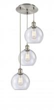 Innovations Lighting 113B-3P-SN-G124-8 - Athens - 3 Light - 15 inch - Brushed Satin Nickel - Cord Hung - Multi Pendant