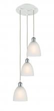 Innovations Lighting 113B-3P-WPC-G381 - Castile - 3 Light - 13 inch - White Polished Chrome - Cord Hung - Multi Pendant