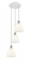 Innovations Lighting 113B-3P-WPC-GBD-751 - Bristol - 3 Light - 14 inch - White Polished Chrome - Cord Hung - Multi Pendant