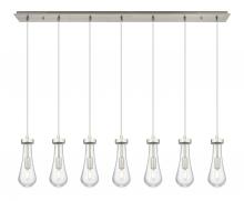 Innovations Lighting 127-451-1P-SN-G451-4CL - Owego - 7 Light - 49 inch - Brushed Satin Nickel - Linear Pendant