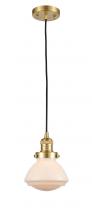 Innovations Lighting 201C-SG-G321 - Olean - 1 Light - 7 inch - Satin Gold - Cord hung - Mini Pendant