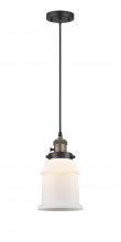 Innovations Lighting 201CSW-BAB-G181 - Canton - 1 Light - 6 inch - Black Antique Brass - Cord hung - Mini Pendant