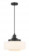 Innovations Lighting 201CSW-BK-G691-12 - Bridgeton - 1 Light - 16 inch - Matte Black - Cord hung - Mini Pendant