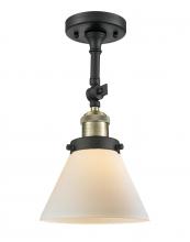 Innovations Lighting 201F-BAB-G41-LED - Cone - 1 Light - 8 inch - Black Antique Brass - Adjustable Semi-Flush Mount