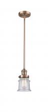 Innovations Lighting 201S-AC-G184S - Canton - 1 Light - 5 inch - Antique Copper - Stem Hung - Mini Pendant