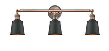 Innovations Lighting 205BP-ACBK-M9-BK - Addison - 3 Light - 32 inch - Antique Copper - Bath Vanity Light