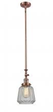 Innovations Lighting 206-AC-G142-LED - Chatham - 1 Light - 7 inch - Antique Copper - Stem Hung - Mini Pendant