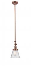 Innovations Lighting 206-AC-G64-LED - Cone - 1 Light - 6 inch - Antique Copper - Stem Hung - Mini Pendant