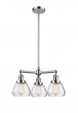 Innovations Lighting 207-PC-G172 - Fulton - 3 Light - 22 inch - Polished Chrome - Stem Hung - Chandelier