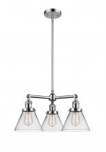 Innovations Lighting 207-PC-G42 - Cone - 3 Light - 22 inch - Polished Chrome - Stem Hung - Chandelier