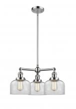 Innovations Lighting 207-PC-G72 - Bell - 3 Light - 22 inch - Polished Chrome - Stem Hung - Chandelier