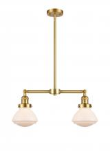 Innovations Lighting 209-SG-G321 - Olean - 2 Light - 22 inch - Satin Gold - Stem Hung - Island Light