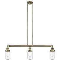 Innovations Lighting 213-AB-G314 - Dover - 3 Light - 37 inch - Antique Brass - Stem Hung - Adjustable Island Light