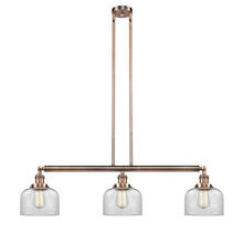 Innovations Lighting 213-AC-G72-LED - Bell - 3 Light - 41 inch - Antique Copper - Stem Hung - Island Light