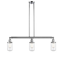 Innovations Lighting 213-PC-G312 - Dover - 3 Light - 37 inch - Polished Chrome - Stem Hung - Adjustable Island Light