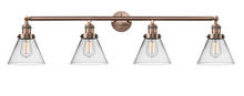 Innovations Lighting 215-AC-G42-LED - Cone - 4 Light - 44 inch - Antique Copper - Bath Vanity Light