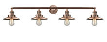 Innovations Lighting 215-AC-M3-LED - Railroad - 4 Light - 44 inch - Antique Copper - Bath Vanity Light