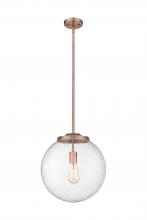 Innovations Lighting 221-1S-AC-G204-14 - Beacon - 1 Light - 16 inch - Antique Copper - Cord hung - Pendant